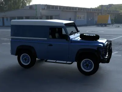 Full Land Rover Defender 90 Hard Top HDRI 3D model
