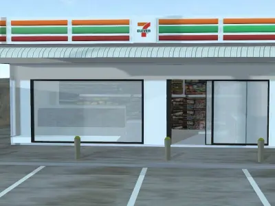 store in from Thailand 7-11 3D model