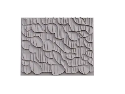 modern panel wall decor set wall relief mural CNC 78 3D model
