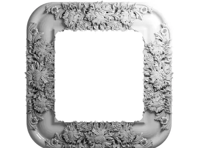 wooden classic frame 3D model