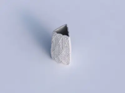 Vase triangle with dense mosaic plates 3D print model