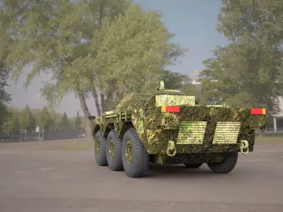 military panzer 3d model 3D model