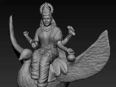 Lakshmi Idol 3D Printable model 4 3D print model