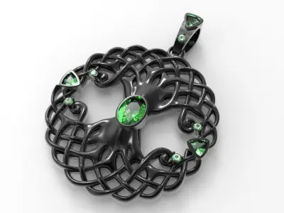 Pendant tree of life 3D print model 3D print model