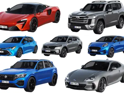 HQ cars collection 11 3D Model Pack