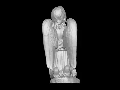 Old Funeral Sculpture Statue 3D Print 3D model 3D print model