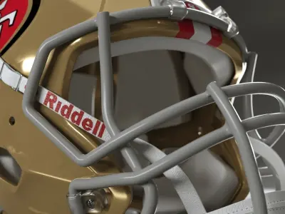 Football Helmet NFL pro 49ers 3D model