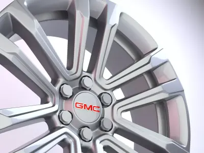 GMC FR72  Wheels Low-poly 3D model