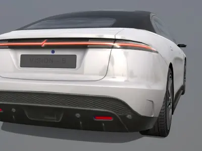 Sony Vision S concept car Low-poly 3D model