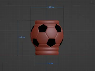 Desk organizer Football 3D print model