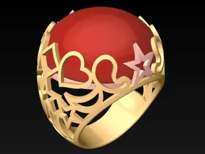 Stone Ring  - GN210 3D print model