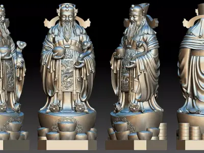 god of Wealth  3D print model