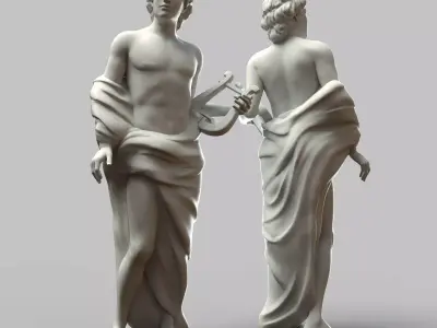 Apollo Statue 3D model