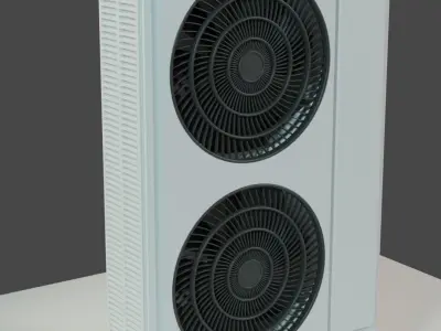 external body heat pump unit redy for render 3D model