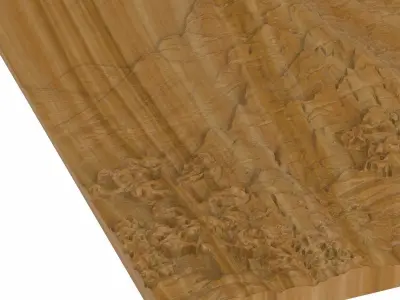 Carved panel painting STL 3D model 29