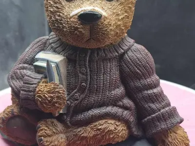 teddy bear book worm  door stop 3D print model