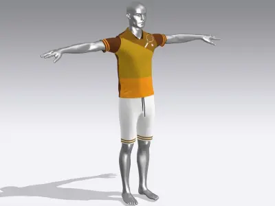  Tennis Player Uniform Low-poly 3D model