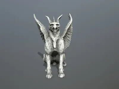 Statue Creature Low-poly 3D model