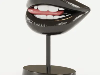 Figurine Lips Black 3D print model
