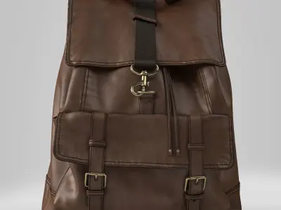 Leather backpack  3D model