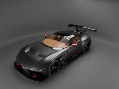 Aston Martin Vulcan 2022 Low-poly 3D model