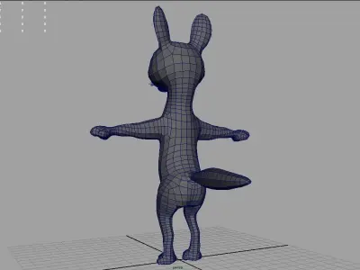 Fox model kangaroo 3D model