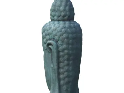 Garden sculpture Meditating Buddha Head 3D model