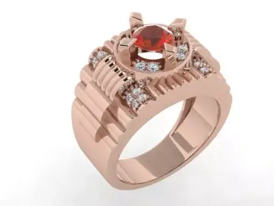 A Showcase of Luxury Men Rings Inspired by Watches 3D print model