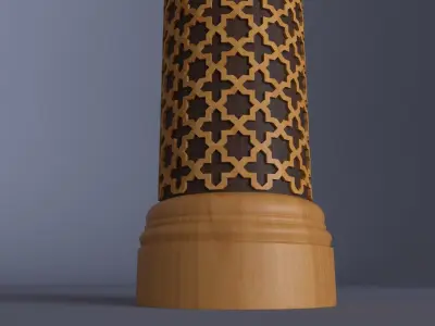 Ornamental column 1  3D model