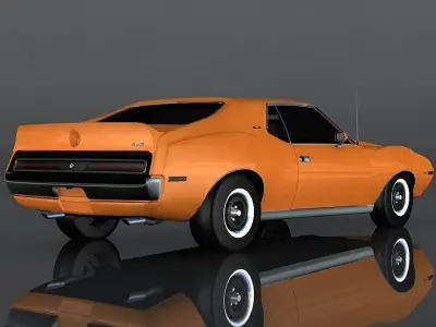 AMC Javelin AMX Low-poly 3D model
