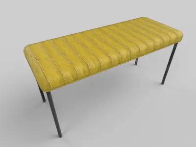 stool bench with legs 3D model