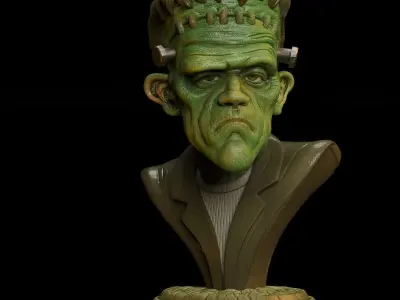 Frankensteins Monster Stylized Cartoon 3D Printable Model 3D print model