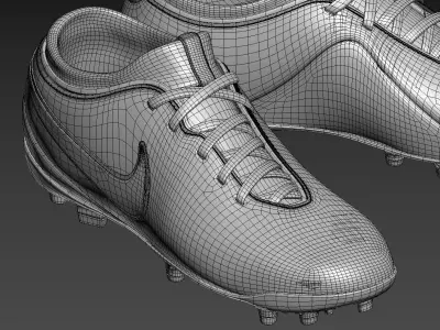 Red Football Boots 3D model