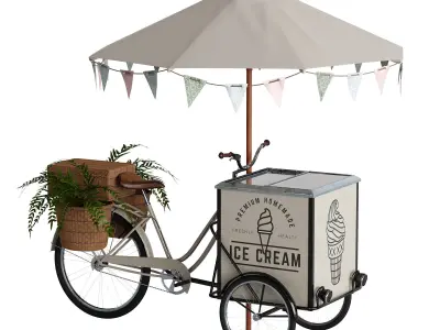 Ice cream bicycle 1 3D model