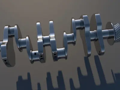 Crankshaft Low-poly 3D model