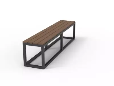 BENCH 01 Low-poly 3D model