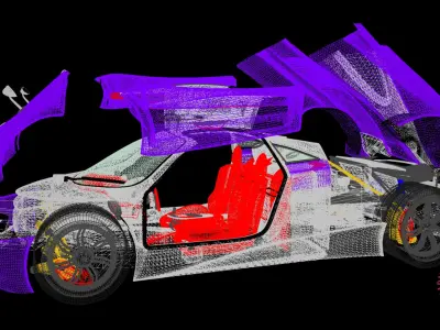 pagani huayra fbx 3D model