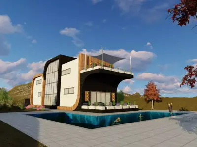 a villa project 3D model