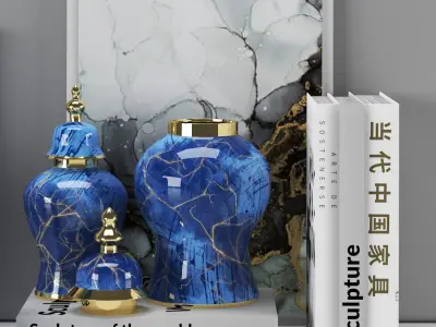 Decorative-set-Vol2 chinese vases 3D model