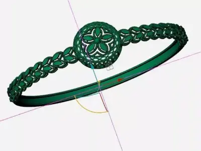 1321 Gilded Flora Bangle 8gm 3D print model