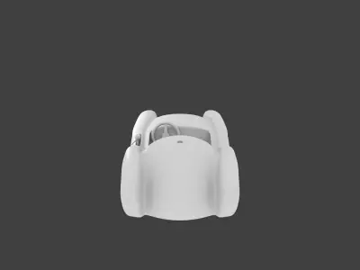 Lowpoly Wind-Up Car-Toy Low-poly 3D model