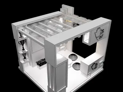 Booth Exhibition Stand a353 3D model