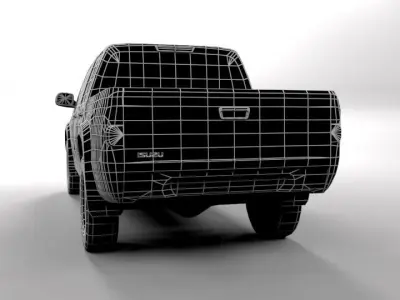 ISUZU DMAX DOUBLE CAB LOWPOLY Low-poly 3D model