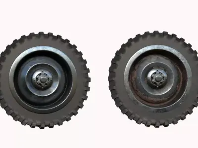 tyres jeep  Low-poly 3D model