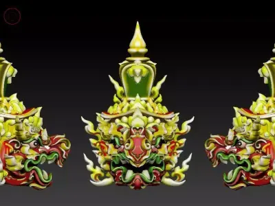 Garuda Khon Mask 3D 3D model