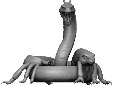 snake pendant 3D print model