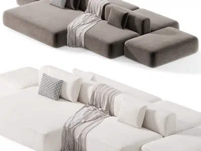 Cosy Island Modular Sofa 3D model