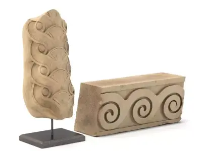 Set of 2 Roman Architectural Fragments 3D model