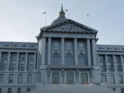 San Francisco City Hall  UltraRealistic 3D Model  Low-poly 3D model