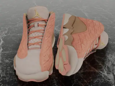 NIKE AIR JORDAN 13 LOW CLOT BASKETBALL 3D SHOES Low-poly 3D model